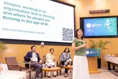 Winnie Jiang (far right), an associate professor of organisational behaviour at Insead’s Singapore campus, will serve as the lab’s academic director.