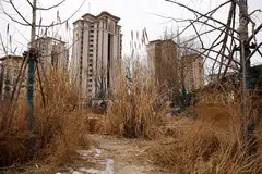 An abandoned residential site developed by China Evergrande Group in the outskirts of Shijiazhuang, Hebei province, China, Feb 1, 2024.
