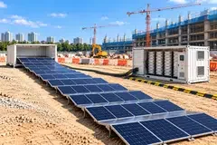 One solution being explored is off-grid power systems that pair containerised solar panels with mobile battery energy storage systems.