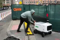 Food delivery robots have faced vandalism in cities across the US.
