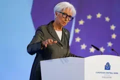 ECB president Christine Lagarde says more than 30 central banks have expressed interest in the Eurosystem’s enhanced repo facility.
