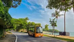 The WeRide shuttle has room for eight passengers, and will ply predetermined routes around Sentosa.