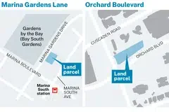The Marina Gardens Lane site can yield an estimated 390 units, while the Orchard Boulevard plot can yield about 110 homes.