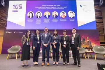 From left: Ng Chun Ying of Dentons Rodyk; Emily Low of Dentons Rodyk; Prof Dan W Puchniak from SMU; Gopi Mirchandani of Schroders; Selena Ling from OCBC; and Mark Wong of Dentons Rodyk.
