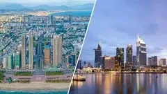 The Vietnam International Financial Centre is being developed as “one centre, two destinations” across Da Nang (left) and Ho Chi Minh City.